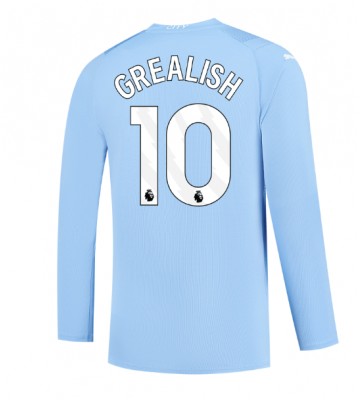 Lacne Muži Futbalové dres Manchester City Jack Grealish #10 2023-24 Dlhy Rukáv - Domáci